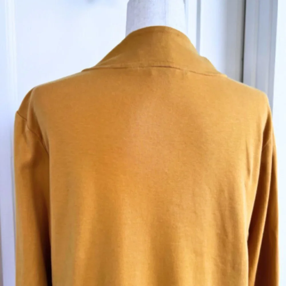 ISAAC MIZRAHI LIVE! Snap Henley Knit Pullover in Mustard Yellow Size L - Picture 8 of 14